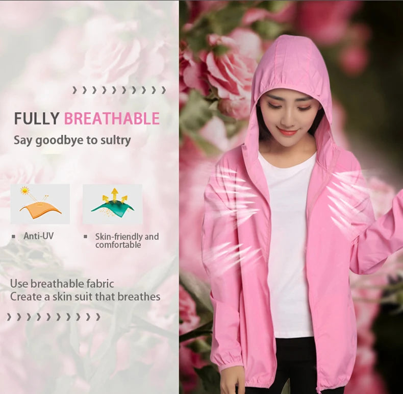 LNGXO Unisex Waterproof Hiking Jacket – Lightweight Outdoor Windbreaker