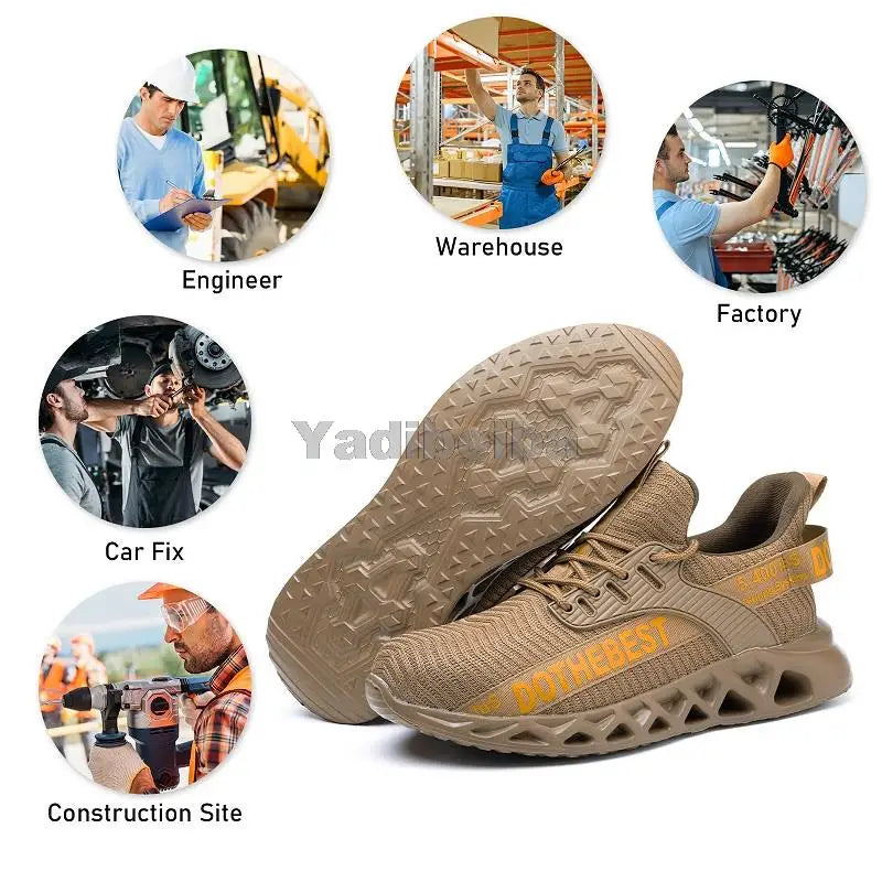 Steel Toe Lightweight Safety Work Shoes Unisex