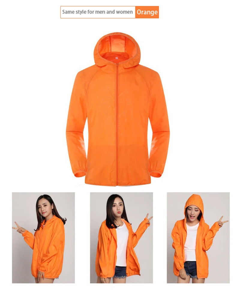 LNGXO Unisex Waterproof Hiking Jacket – Lightweight Outdoor Windbreaker