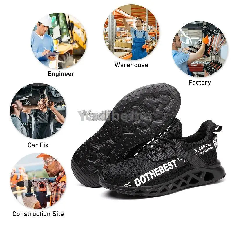 Steel Toe Lightweight Safety Work Shoes Unisex