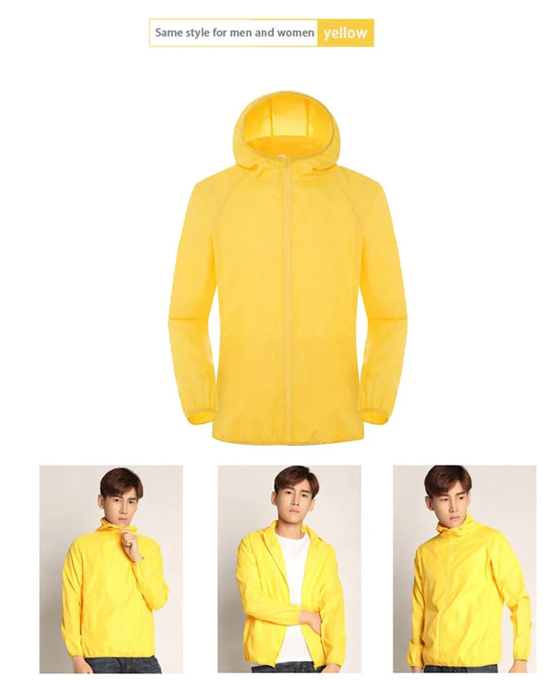 LNGXO Unisex Waterproof Hiking Jacket – Lightweight Outdoor Windbreaker