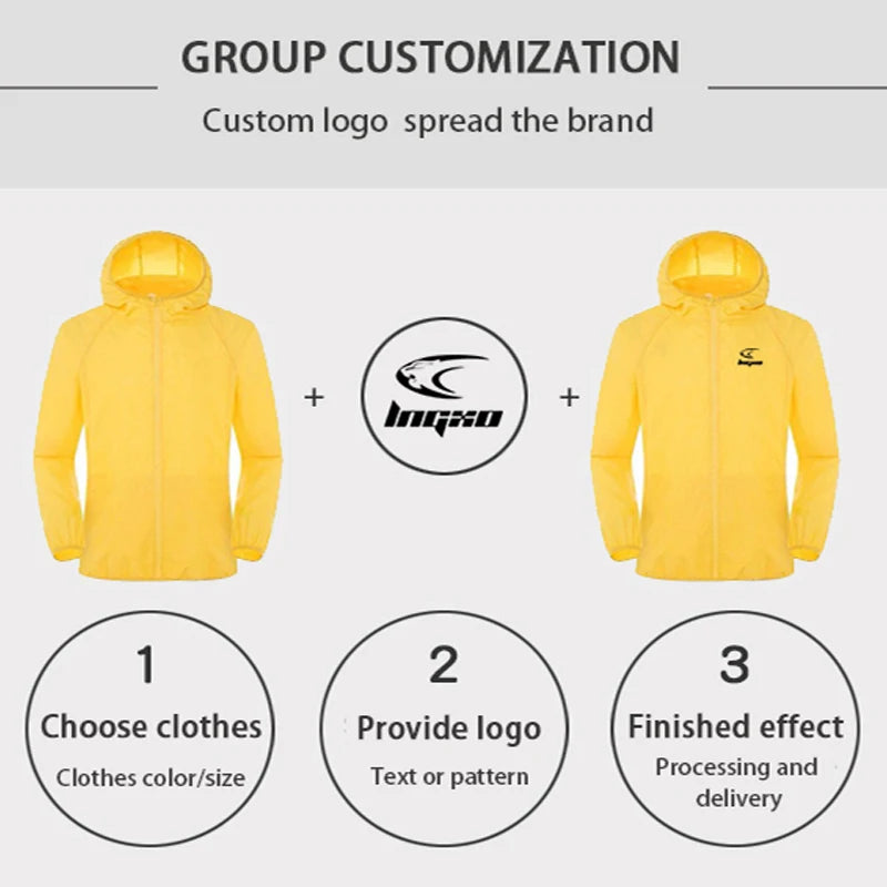LNGXO Unisex Waterproof Hiking Jacket – Lightweight Outdoor Windbreaker