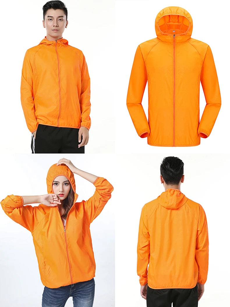 LNGXO Unisex Waterproof Hiking Jacket – Lightweight Outdoor Windbreaker