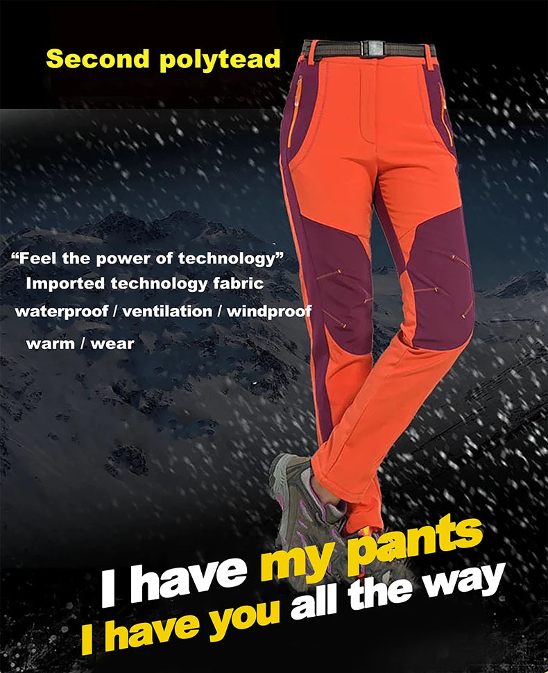 LNGXO Men's Winter Fleece Hiking Pants