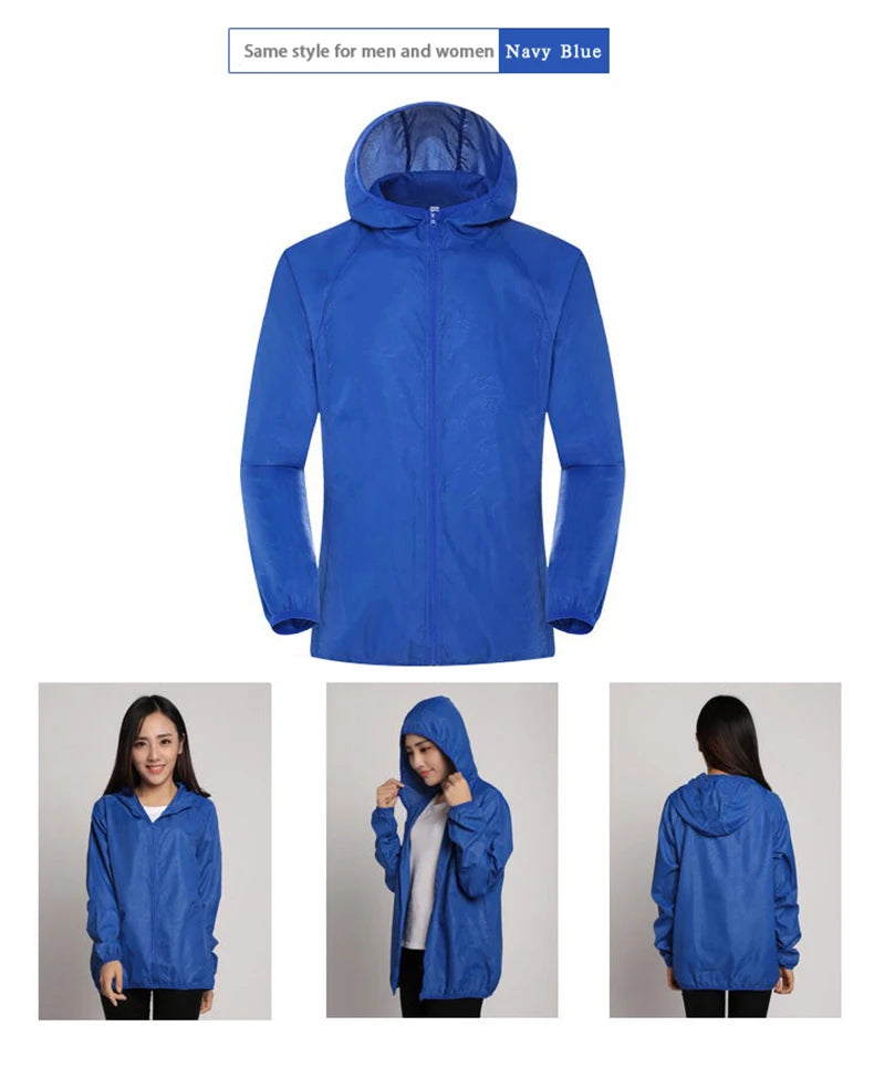 LNGXO Unisex Waterproof Hiking Jacket – Lightweight Outdoor Windbreaker