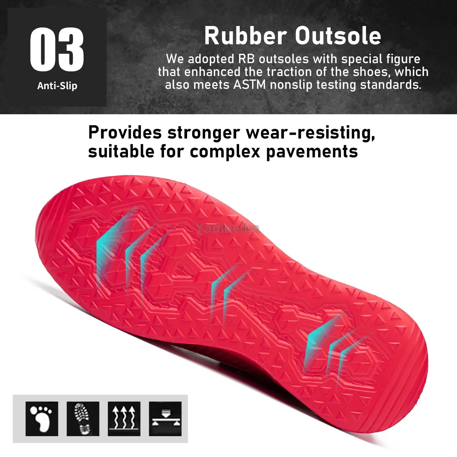 Steel Toe Lightweight Safety Work Shoes Unisex