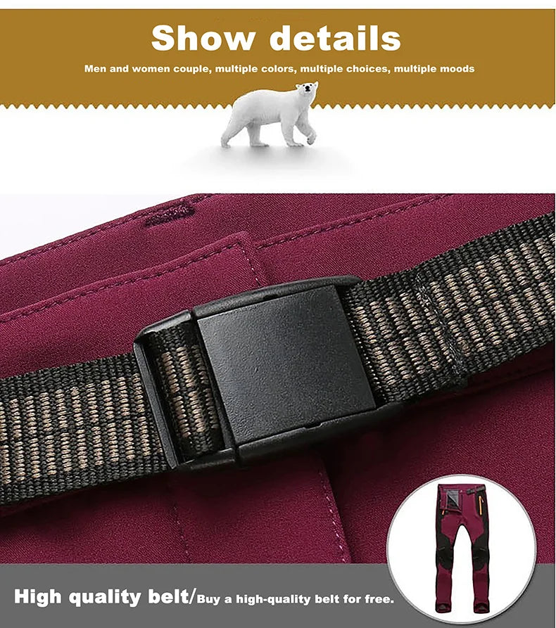 LNGXO Men's Winter Fleece Hiking Pants