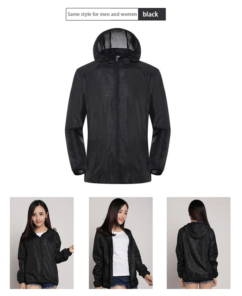 LNGXO Unisex Waterproof Hiking Jacket – Lightweight Outdoor Windbreaker