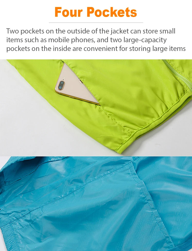 LNGXO Unisex Waterproof Hiking Windbreaker