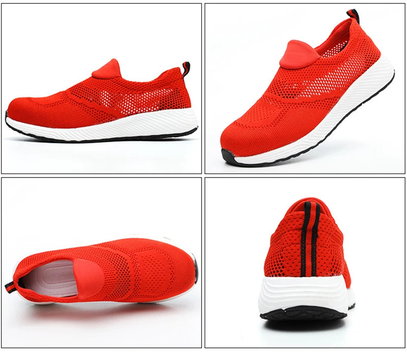 Summer Mesh Lightweight Steel Toe Work Sneakers