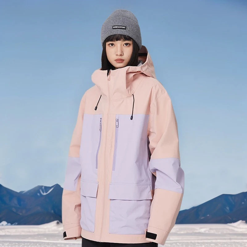 Winter Mountain Ski Jackets Waterproof Hooded Snowboard Coat