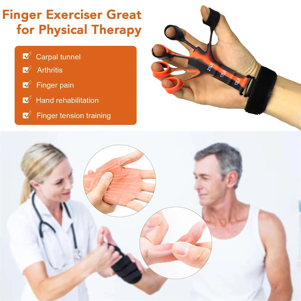 Silicone 5-Finger Grip Strengthener – Hand & Wrist Therapy Tool