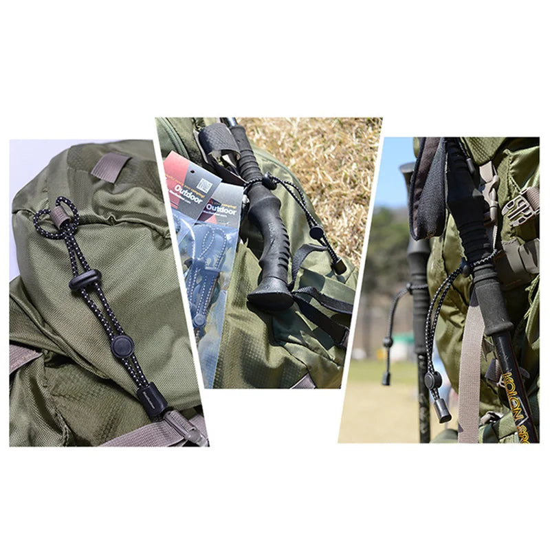 2pcs Backpack Walking Stick Holders – Trekking Pole Fixing Rope