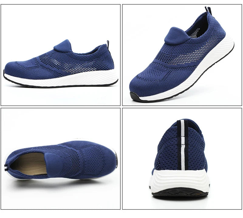 Summer Mesh Lightweight Steel Toe Work Sneakers