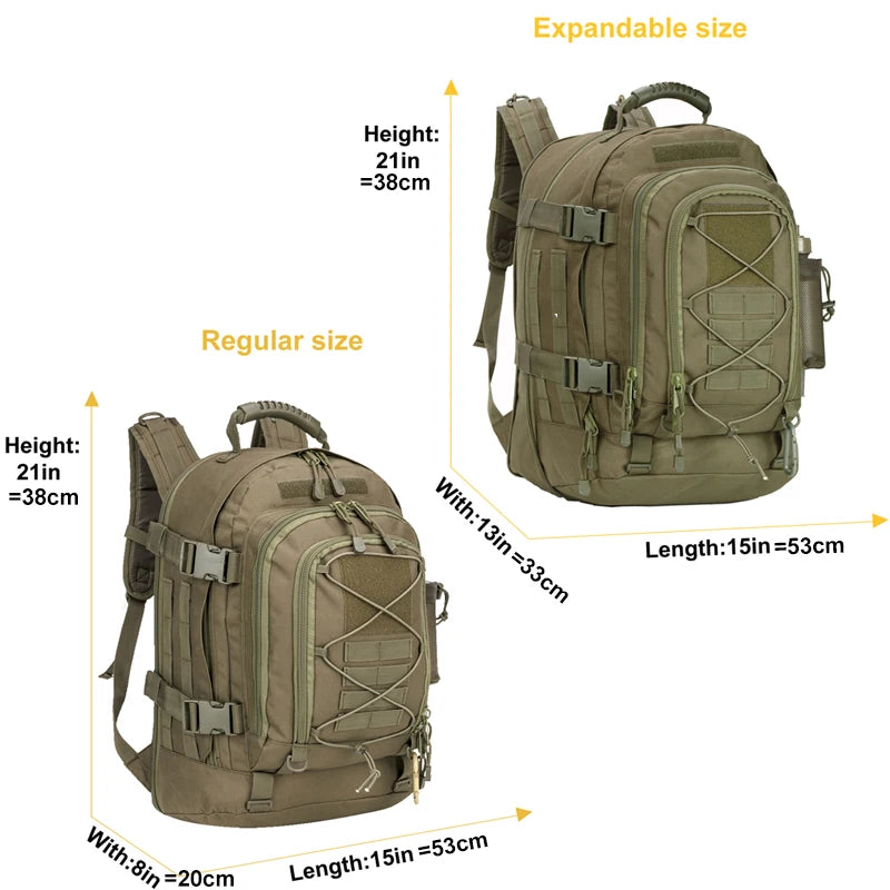 65L Tactical Outdoor Hiking Backpack