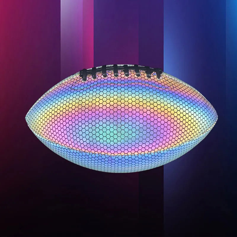 Luminous Reflective Olive Rugby Ball PU