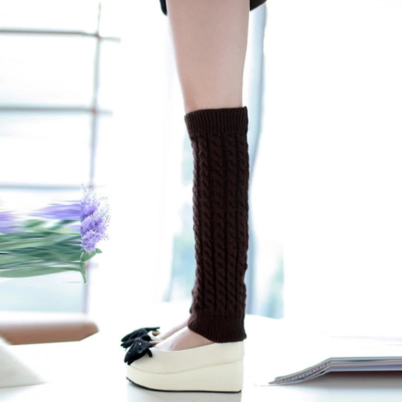 Autumn Winter Women's Kapron Legwarmers with Kneepad