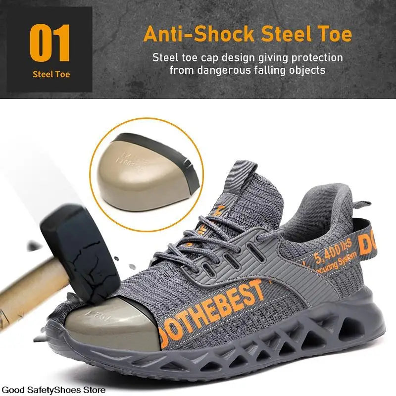 Steel Toe Lightweight Safety Work Shoes Unisex