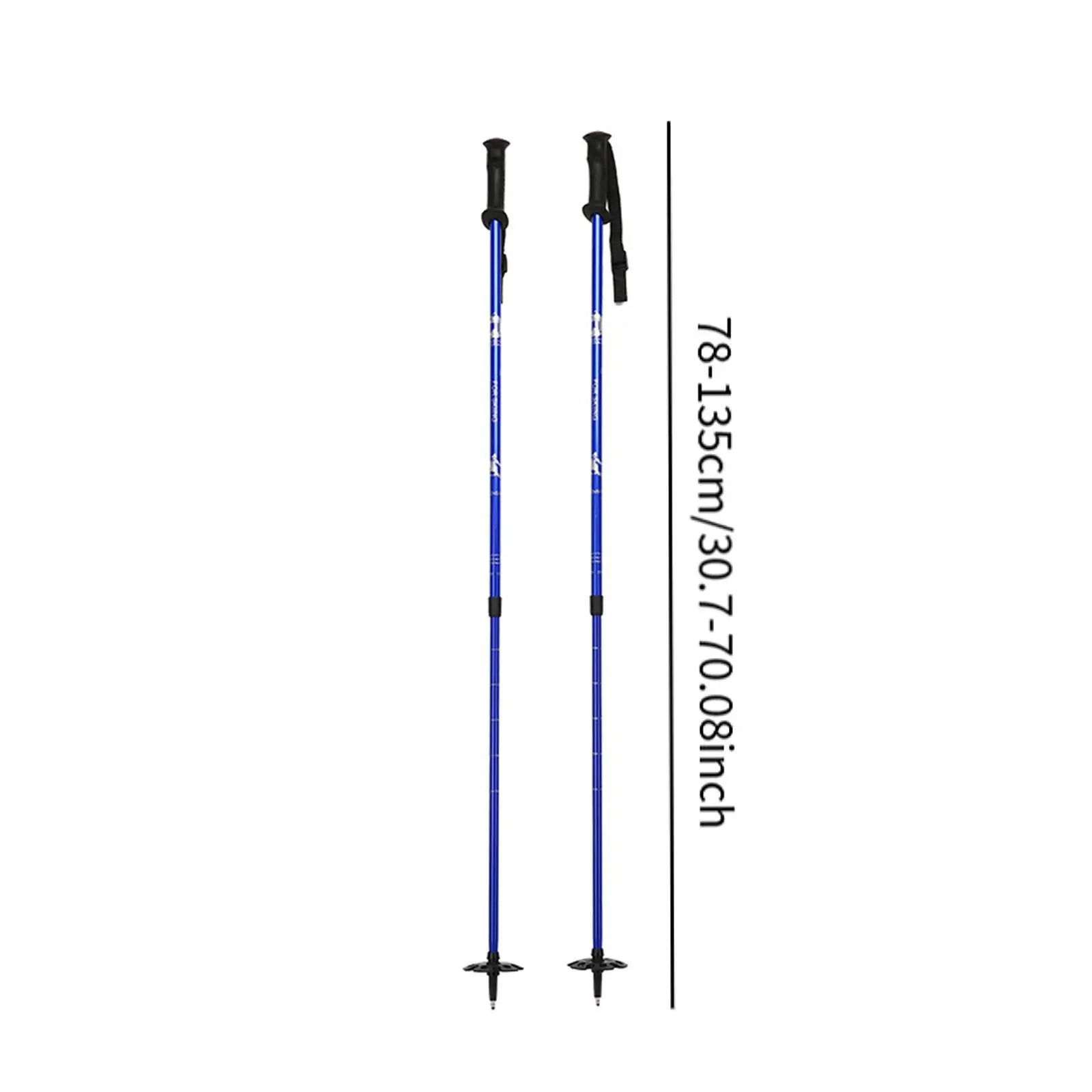 Ski Poles with Lock System & Ergonomic Grip for Adults & Kids