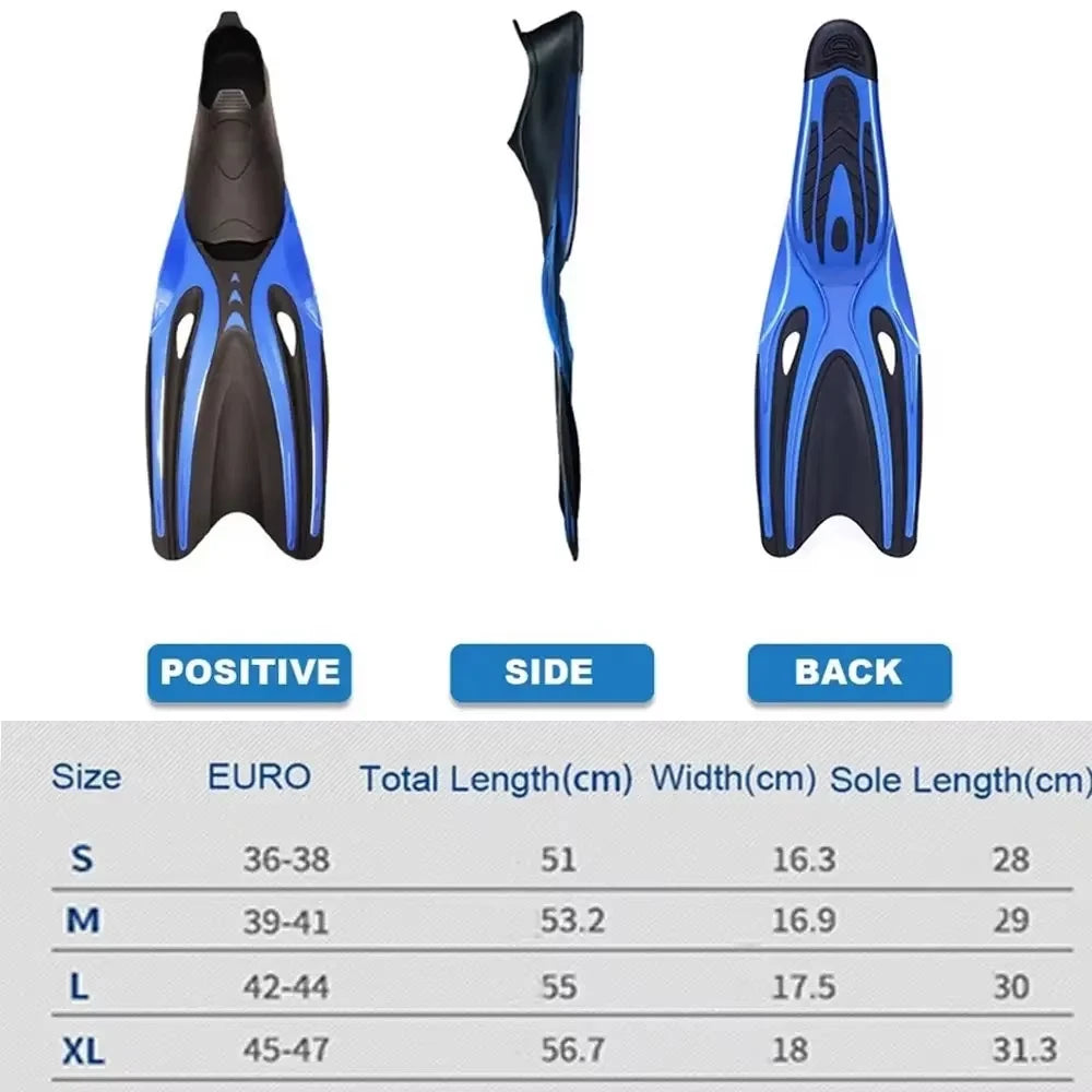 Pro Dive Fins – Flexible, Non-Slip Swim Flippers