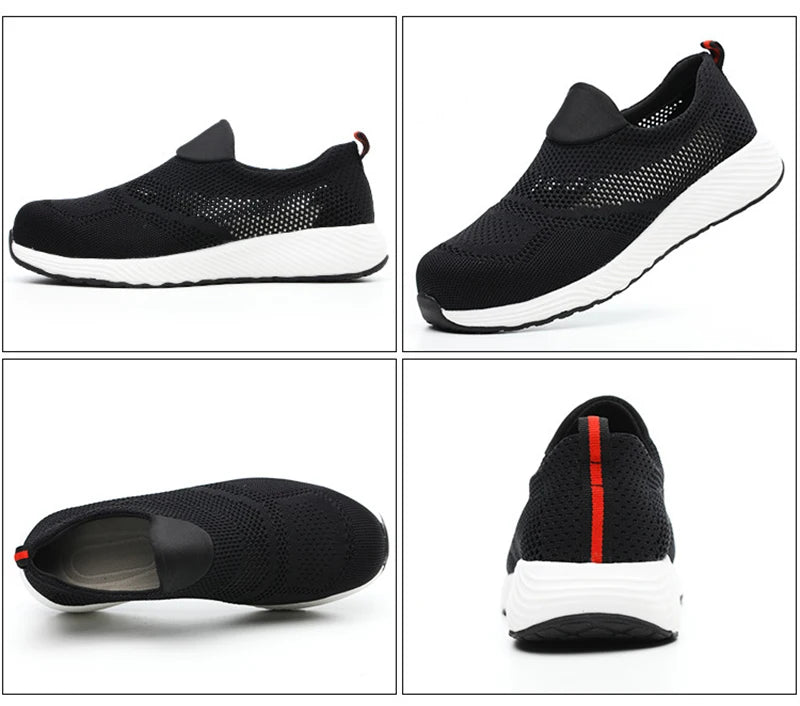 Summer Mesh Lightweight Steel Toe Work Sneakers