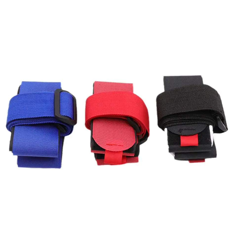 Black Nylon Adjustable Ski Handle Strap Carrier