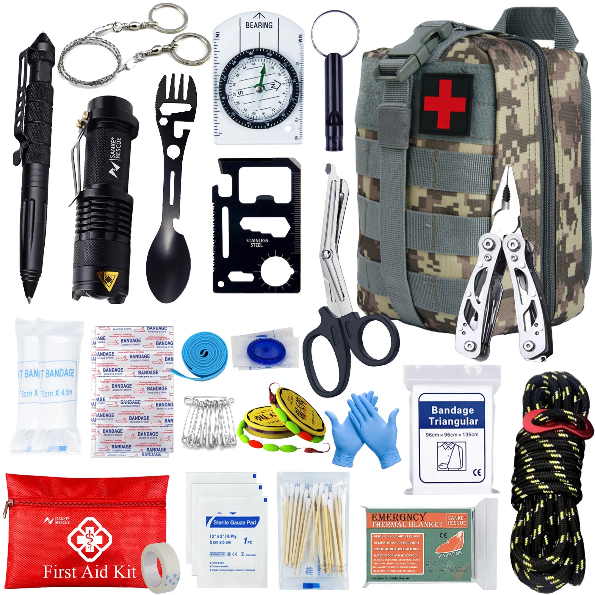 Survival First Aid Kit Molle Emergency IFAK