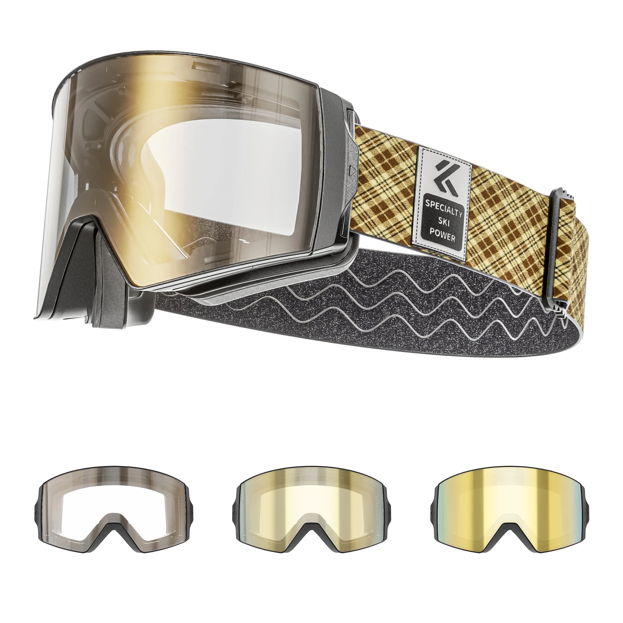 Kapvoe Photochromic Magnetic Ski Goggles UV400