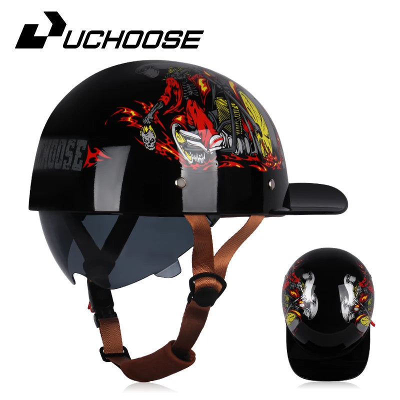 Vintage Personalized Baseball & Motorcycle Half Helmets