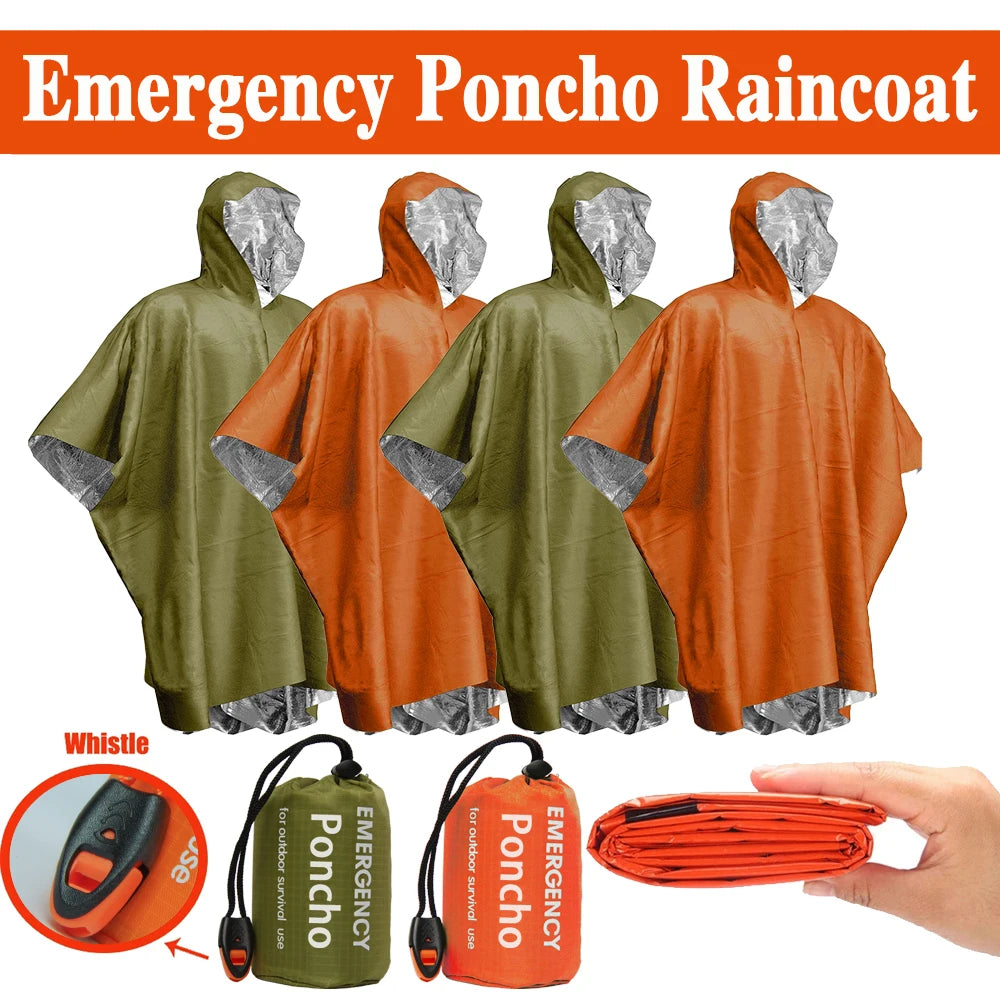 Emergency Thermal Rain Poncho