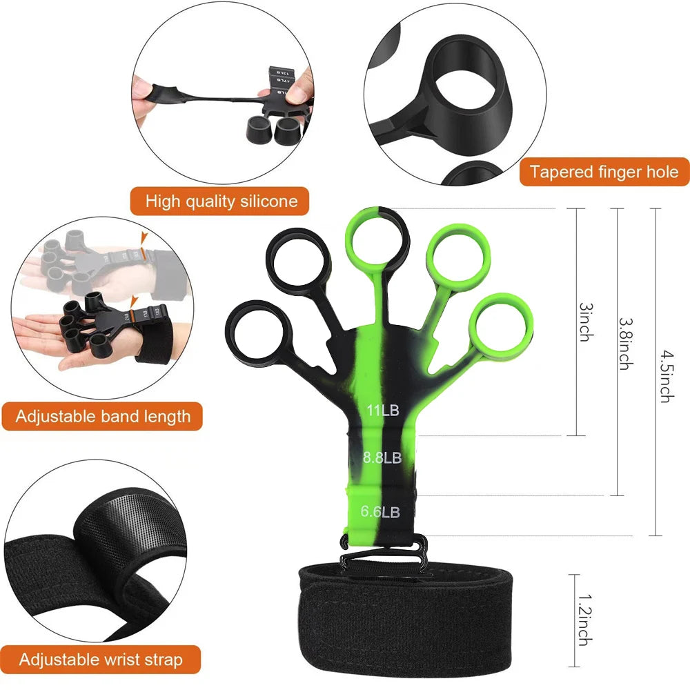 Silicone 5-Finger Grip Strengthener – Hand & Wrist Therapy Tool