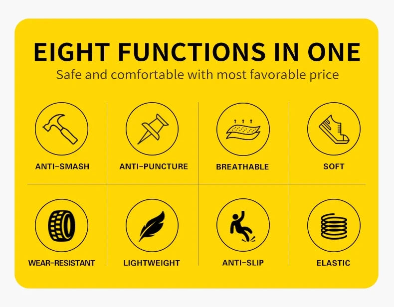 Summer Mesh Lightweight Steel Toe Work Sneakers