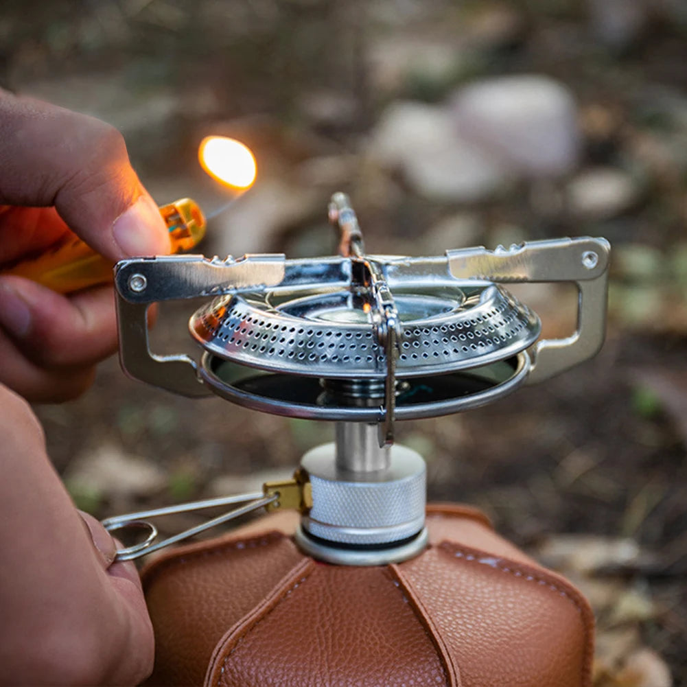 Outdoor Mini Camping Gas Stove with Storage Bag