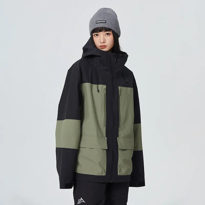 Winter Mountain Ski Jackets Waterproof Hooded Snowboard Coat