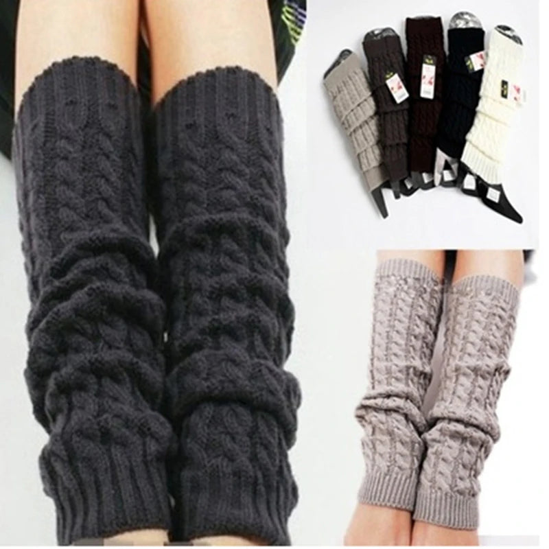 Autumn Winter Women's Kapron Legwarmers with Kneepad