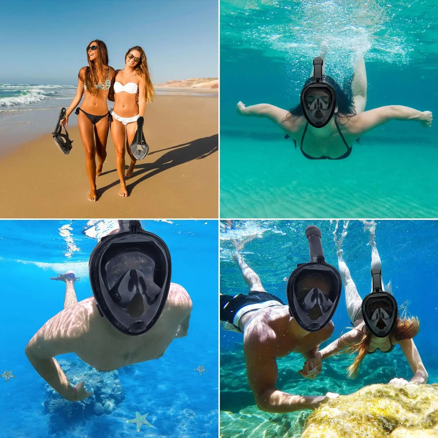 Professional Full Face Snorkel Mask for Adults