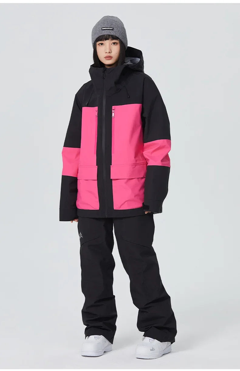 Winter Mountain Ski Jackets Waterproof Hooded Snowboard Coat