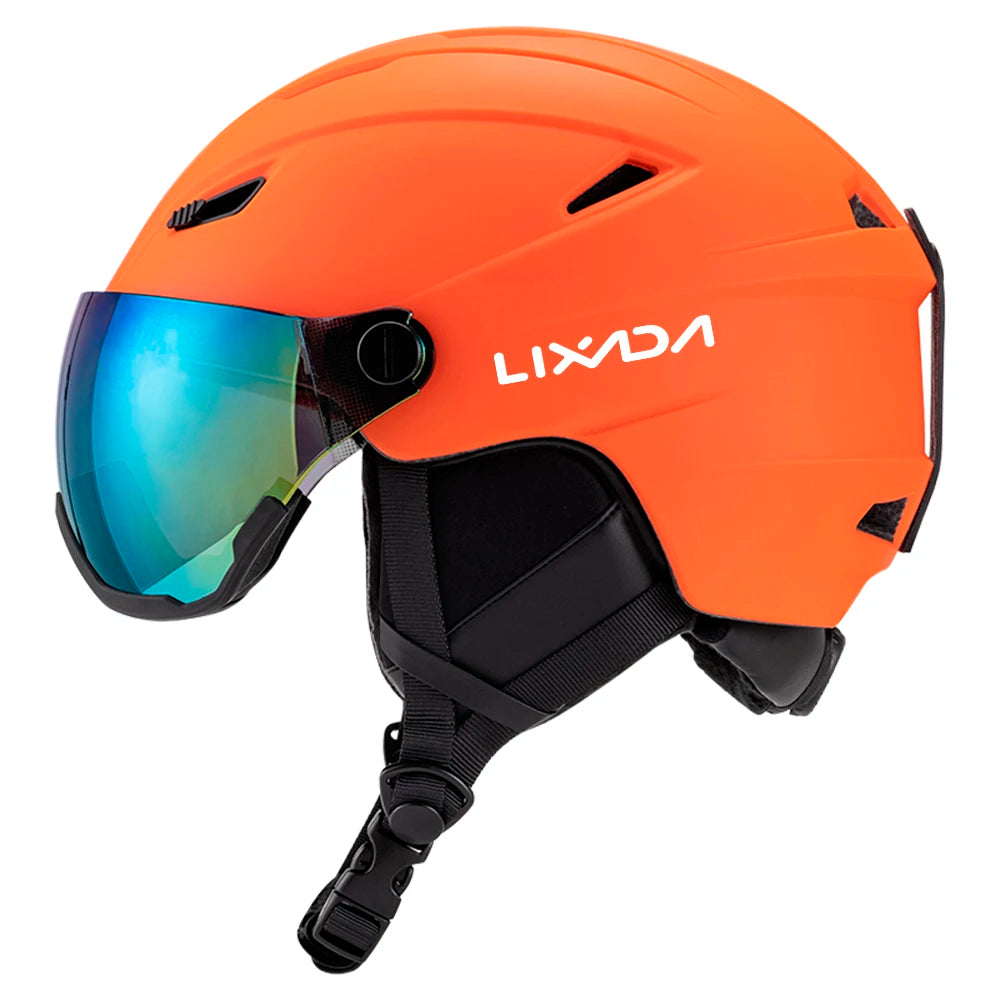 LIXADA Integrated Ski & Snowboard Helmet with Removable Visor & Goggles