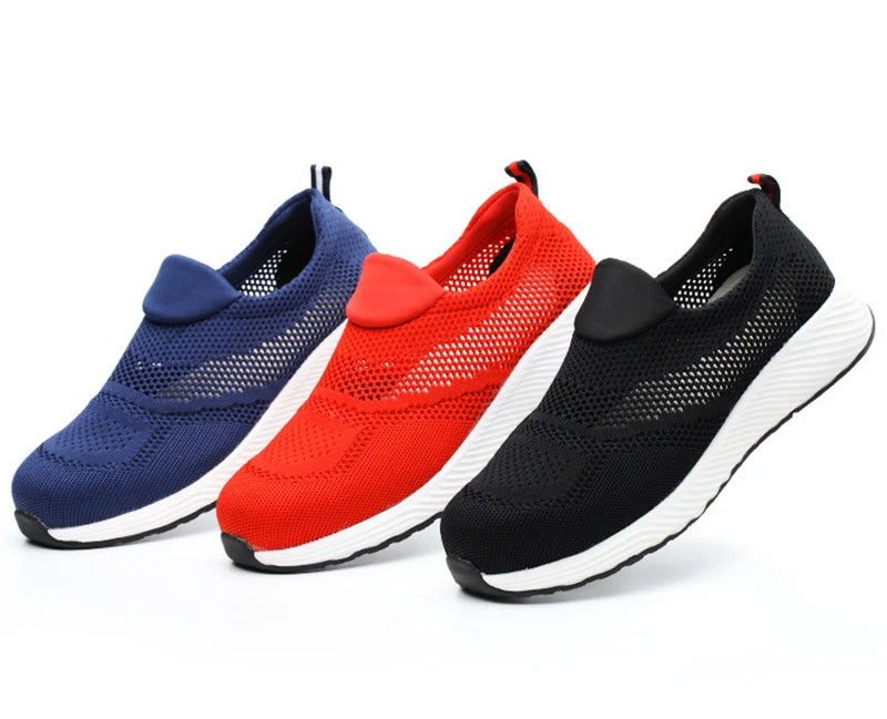 Summer Mesh Lightweight Steel Toe Work Sneakers