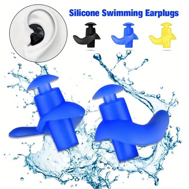 2PCS Waterproof Silicone Swimming Earplugs