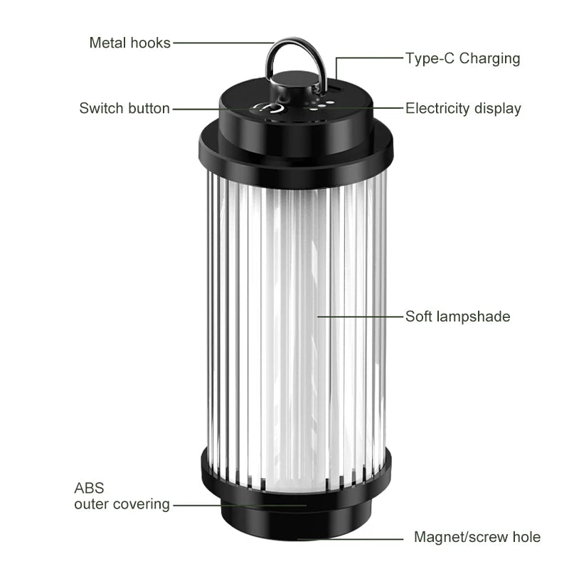 3000mAh USB Rechargeable Mini LED Camping Lantern