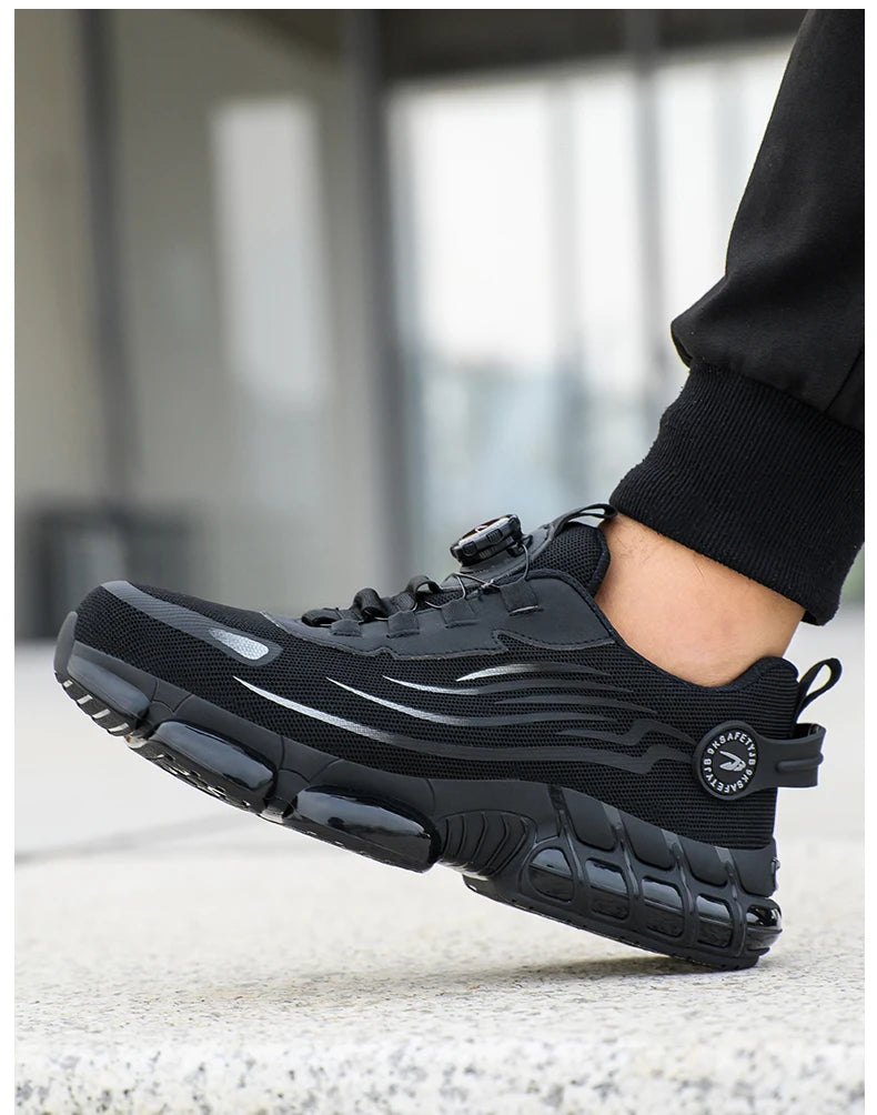 Breathable Lace-Free Soft Sole Safety Labour Shoes