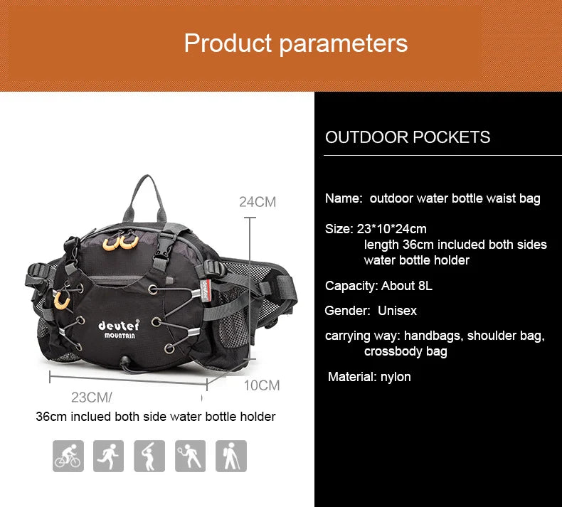 Camping Waist Chest Crossbody Bag