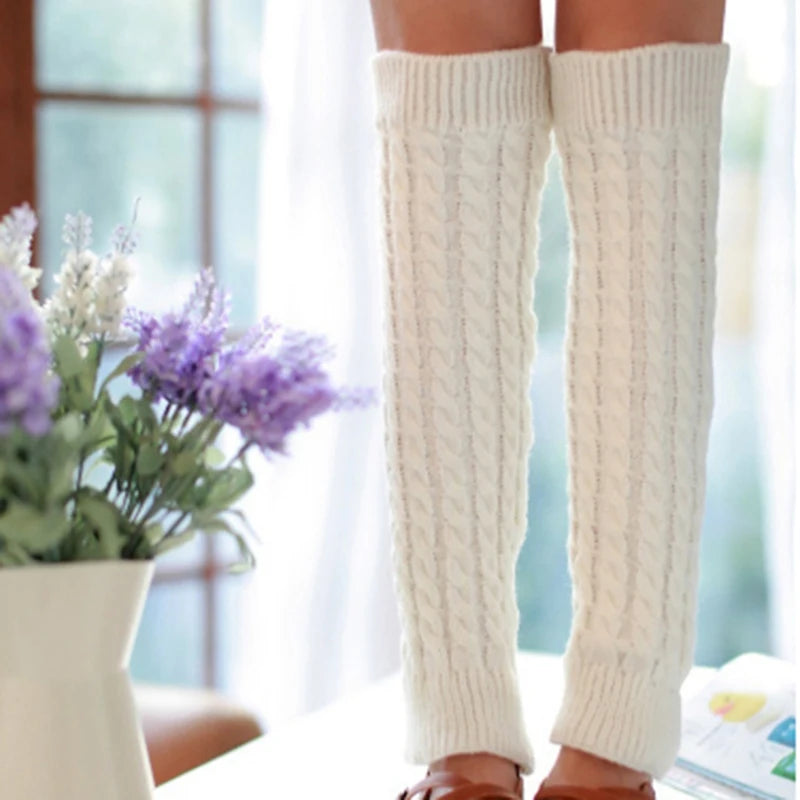 Autumn Winter Women's Kapron Legwarmers with Kneepad