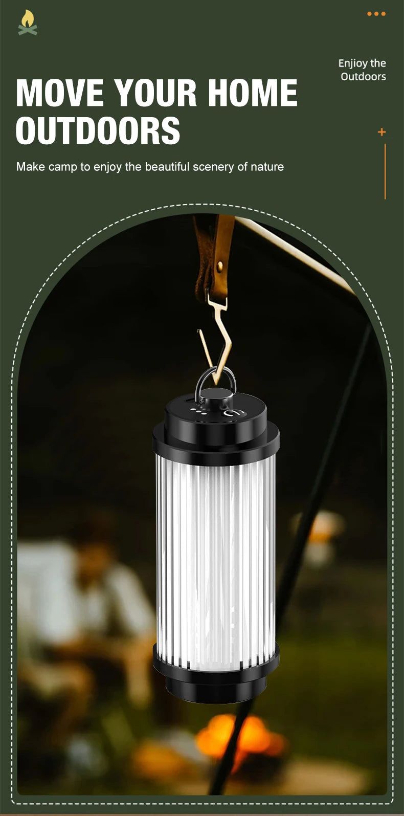 3000mAh USB Rechargeable Mini LED Camping Lantern