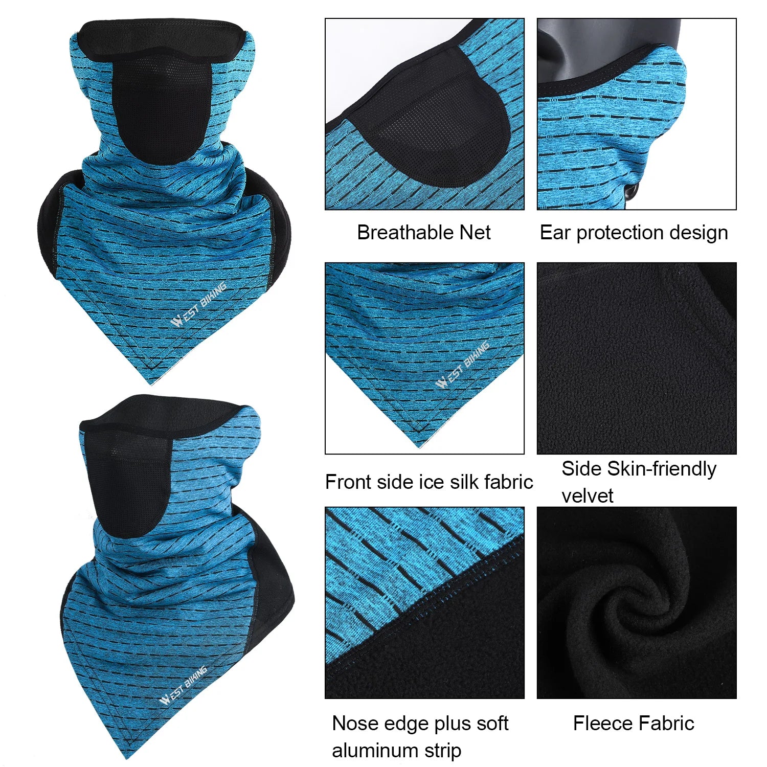 WEST BIKING Winter Windproof Thermal Neck Warmer