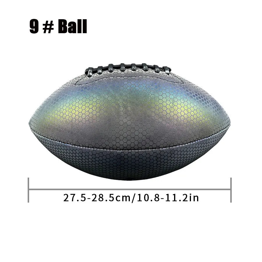Luminous Reflective Olive Rugby Ball PU