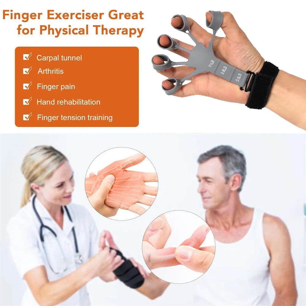 Silicone 5-Finger Grip Strengthener – Hand & Wrist Therapy Tool