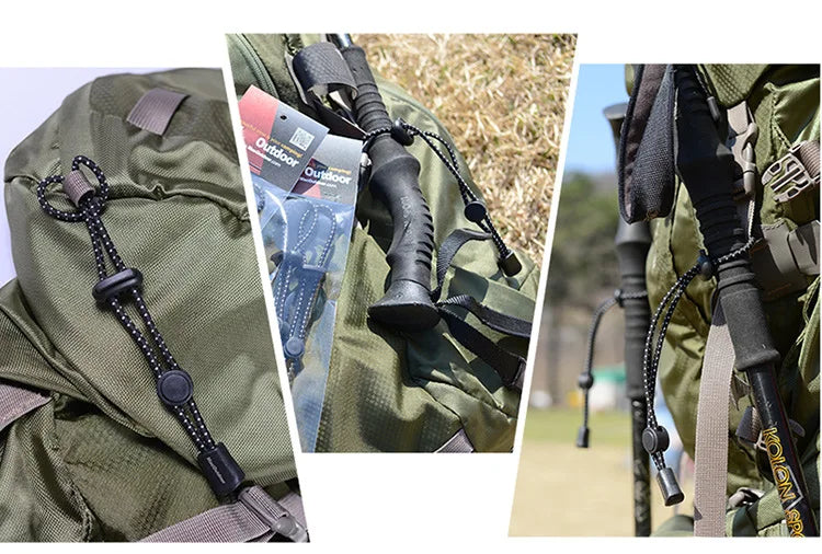2pcs Backpack Walking Stick Holders – Trekking Pole Fixing Rope