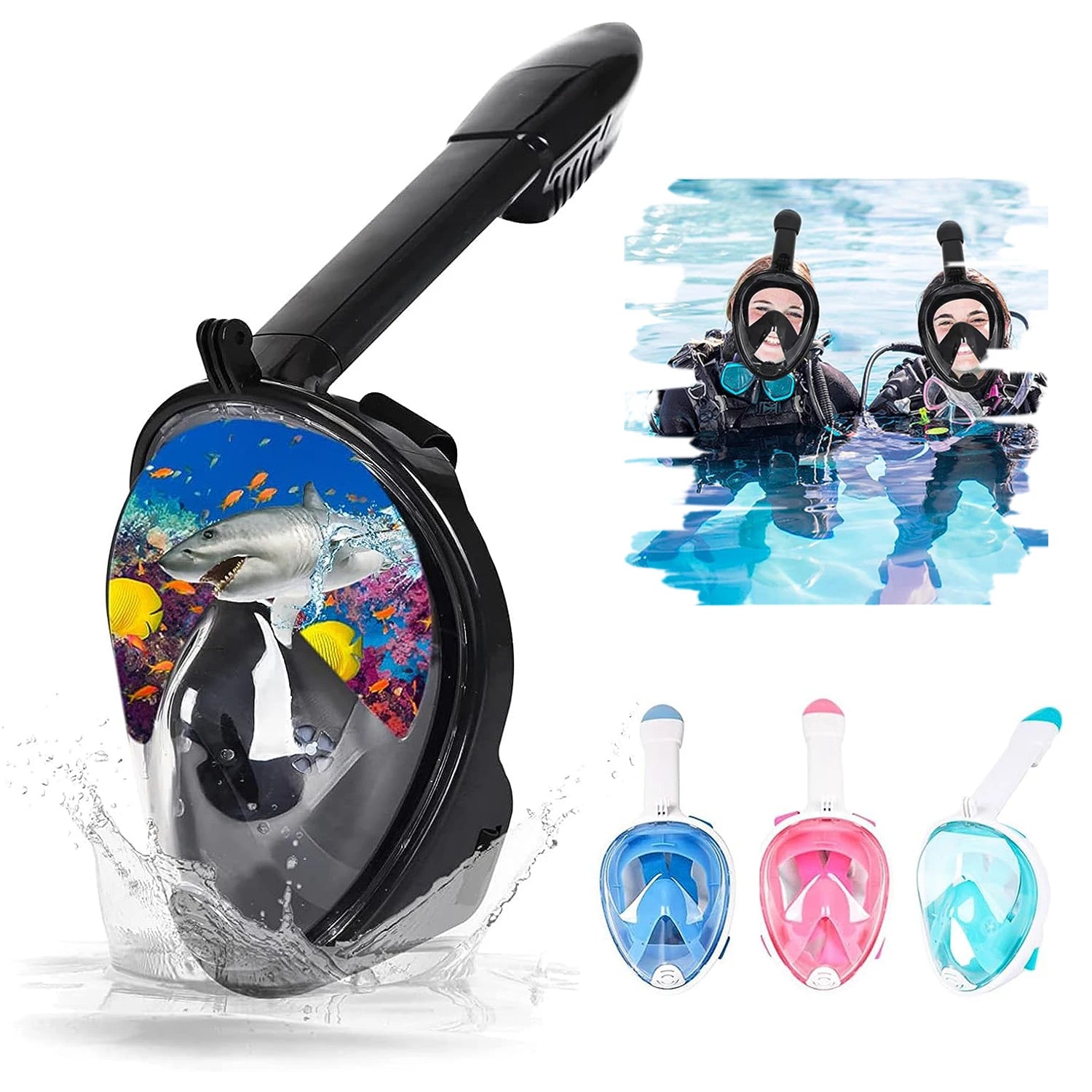 Professional Full Face Snorkel Mask for Adults
